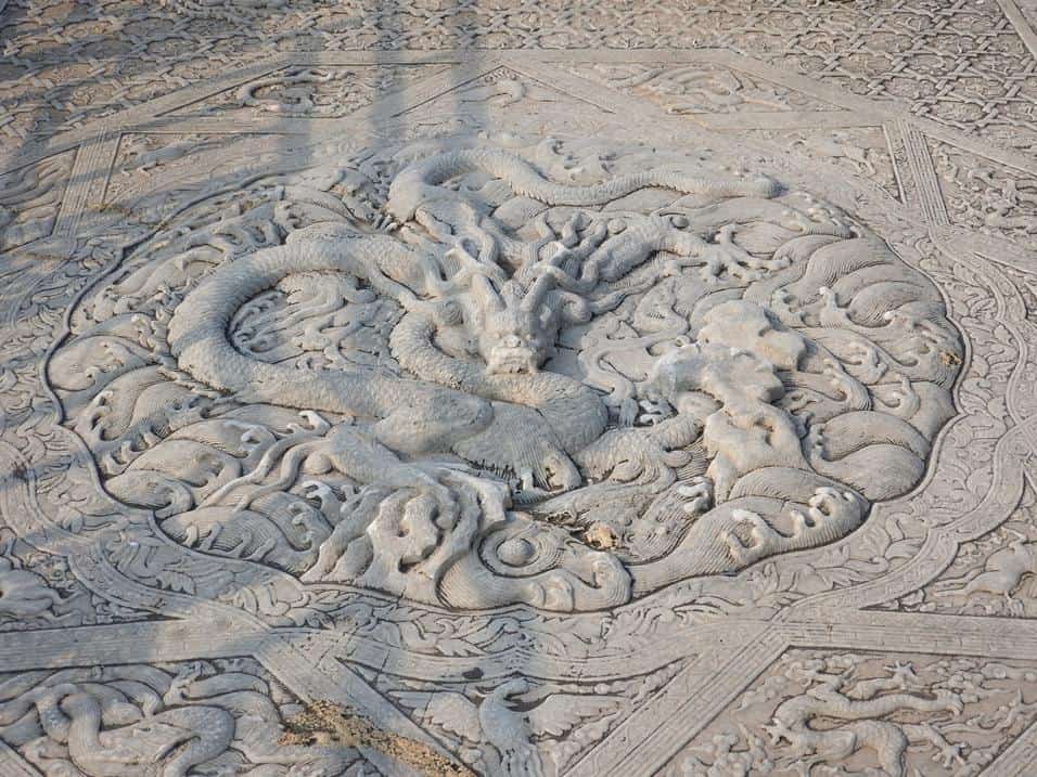 Bajorelieve en la Ciudad Prohibida Beijing