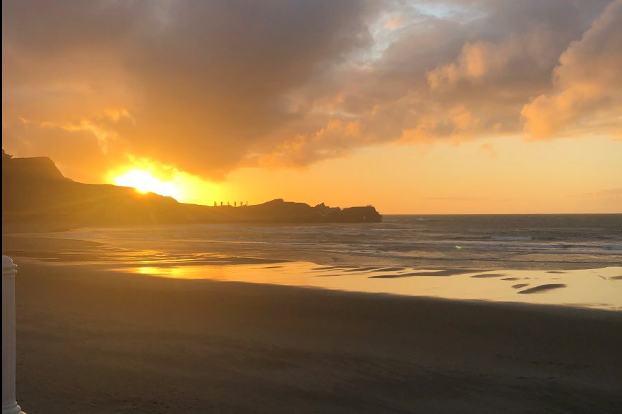 Sunset on the beach of Las Salinas