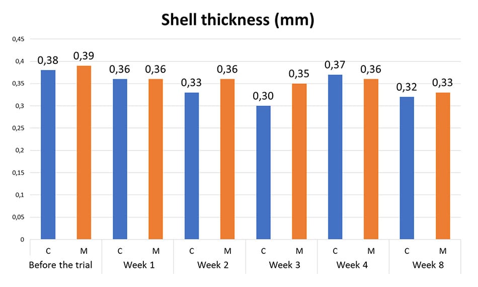 eggshell thickness